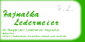 hajnalka ledermeier business card